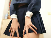 雙馬尾三寸蘿莉Nagisa無敵水手服與白內褲挑逗看起來好鮮甜